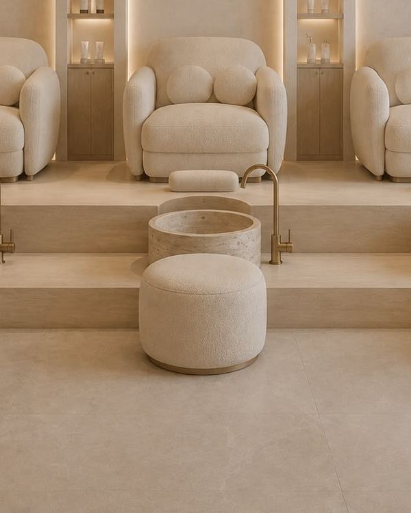 A pedicure chair in the studio